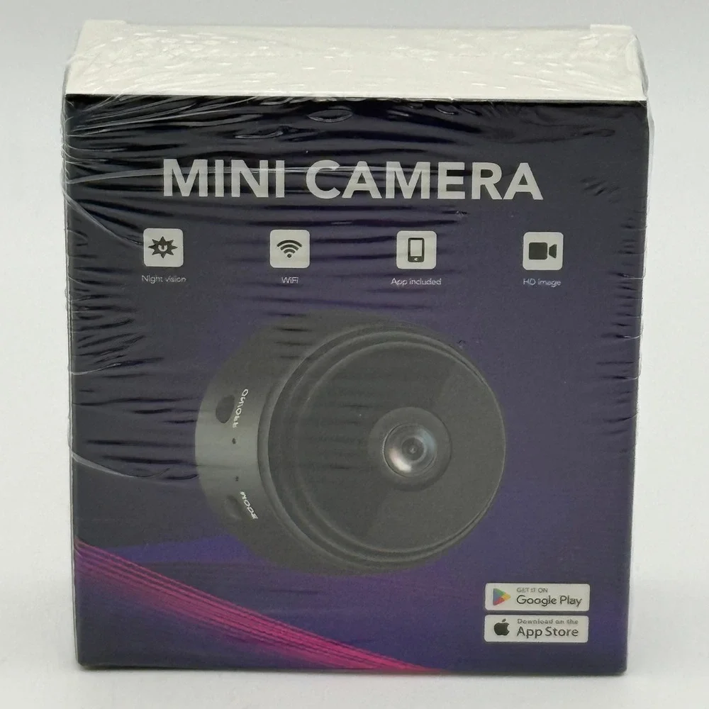 Mini Camera WiFi HD Home Security Night Vision App Controlled Magnetic Stand